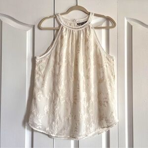 EUC Daniel Rainn Rizer top ivory off-white halter top  size L